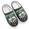Grandma Of Little Monsters - Family Personalized Custom Fluffy Slippers - Halloween Gift For Mom, Grandma