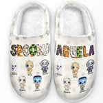 Custom Name Spooky Halloween Gifts for Kids - Personalized Fluffy Slipper