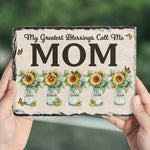 Custom Name Sunflower Mom Gifts - Personalized Stone With Stand