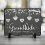 Custom Name Grandkids Gifts for Grandparents - Personalized Stone With Stand