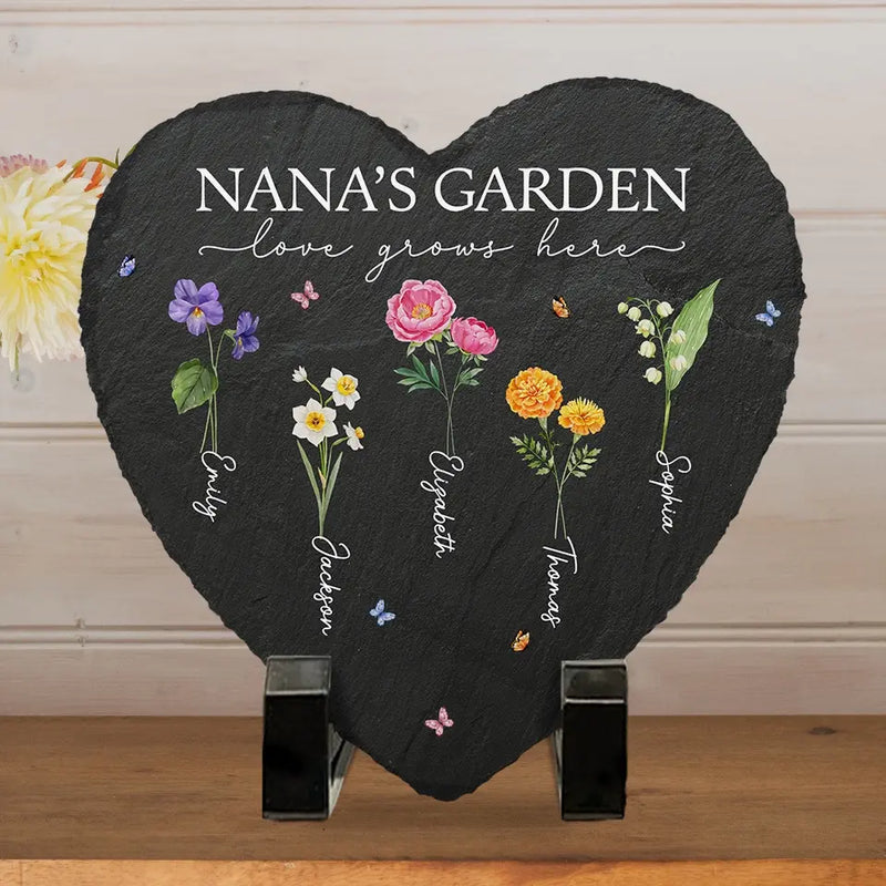 The Mother's Love Is More Beautiful Than Any Flower  - Family Personalized Custom Heart Shaped Stone With Stand - Gift For Mom, Grandma