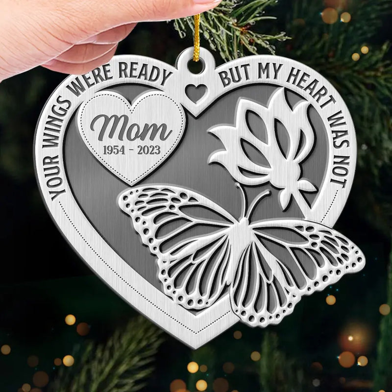 Not A Day Goes By That You Are Not Missed - Memorial Personalized Custom Ornament - Metal Custom Shaped - Sympathy Gift, Christmas Gift For Family Members