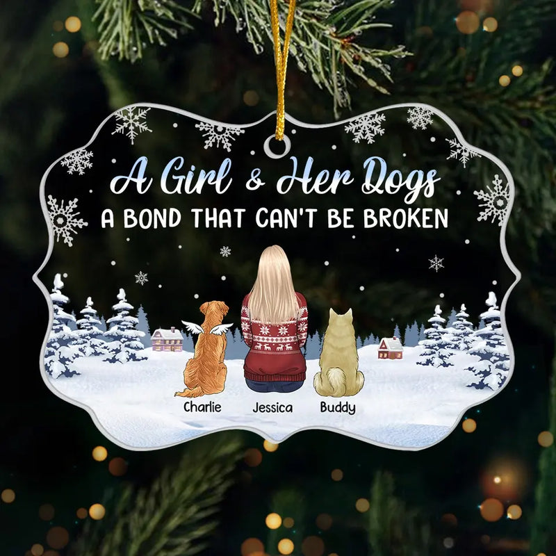 Gone But Never Forgotten, Our Furry Angel - Memorial Personalized Custom Ornament - Acrylic Benelux Shaped - Sympathy Gift, Christmas Gift For Pet Owners, Pet Lovers