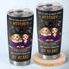 Cheers To The Spooky Season With Your Bestie By Your Side - Bestie Personalized Custom Tumbler - Halloween Gift For Best Friends, BFF, Sisters