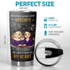 Cheers To The Spooky Season With Your Bestie By Your Side - Bestie Personalized Custom Tumbler - Halloween Gift For Best Friends, BFF, Sisters