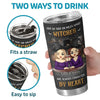 Cheers To The Spooky Season With Your Bestie By Your Side - Bestie Personalized Custom Tumbler - Halloween Gift For Best Friends, BFF, Sisters
