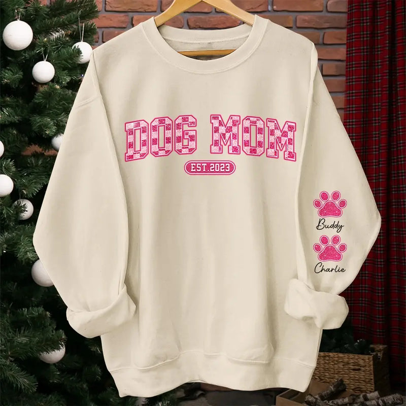 Custom Name Dog Mom Gifts for Women - Personalized Sweater