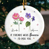 Friends Make Life's Journey A Little Sweeter - Bestie Personalized Custom Ornament - Ceramic Round Shaped - Christmas Gift For Best Friends, BFF, Sisters