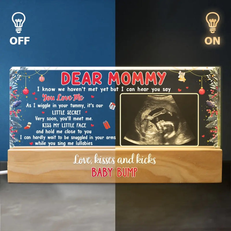 Custom Photo I'll Meet You And Kiss Your Little Face  - Family Personalized Custom Acrylic Letters 3D LED Night Light - Gift For Baby Kids, Newborn Baby