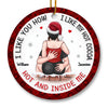 Your Touch Ignites A Fire In My Soul - Couple Personalized Custom Ornament - Ceramic Round Shaped - Christmas Gift For Husband Wife, Anniversary