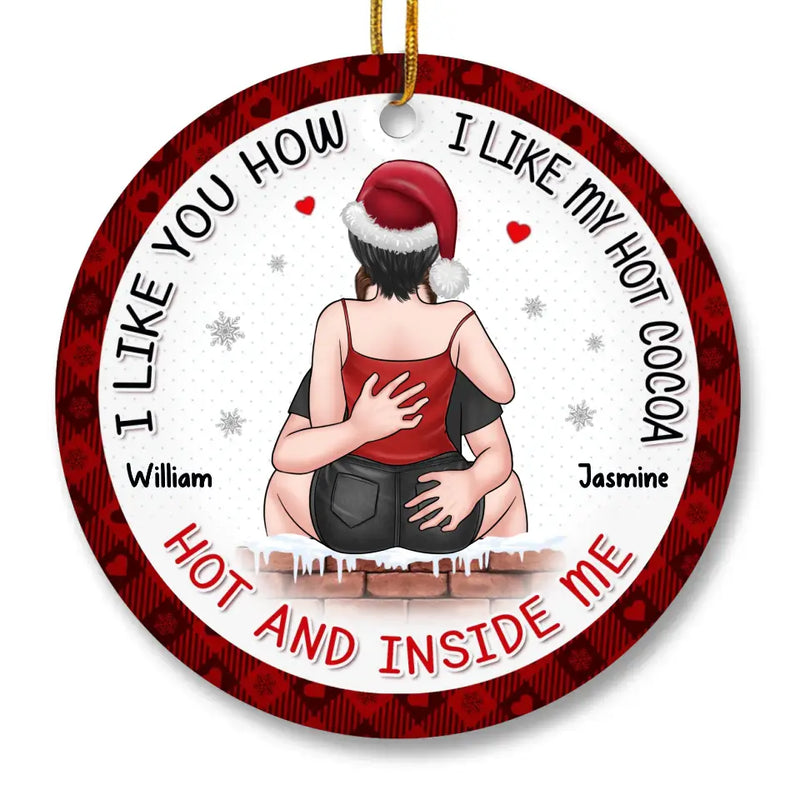 Your Touch Ignites A Fire In My Soul - Couple Personalized Custom Ornament - Ceramic Round Shaped - Christmas Gift For Husband Wife, Anniversary
