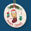 Whiskers In Winter Wonderland - Cat Personalized Custom Ornament - Ceramic Round Shaped - Christmas Gift For Pet Owners, Pet Lovers