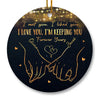 I Want To Be With You Until My Last Page - Couple Personalized Custom Ornament - Ceramic Round Shaped - Christmas Gift For Husband Wife, Anniversary