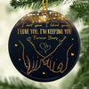 I Want To Be With You Until My Last Page - Couple Personalized Custom Ornament - Ceramic Round Shaped - Christmas Gift For Husband Wife, Anniversary
