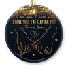 I Want To Be With You Until My Last Page - Couple Personalized Custom Ornament - Ceramic Round Shaped - Christmas Gift For Husband Wife, Anniversary