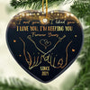 Love Was Made For Me And You - Couple Personalized Custom Ornament - Ceramic Heart Shaped - Christmas Gift For Husband Wife, Anniversary