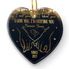 Love Was Made For Me And You - Couple Personalized Custom Ornament - Ceramic Heart Shaped - Christmas Gift For Husband Wife, Anniversary