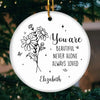 Celebrate The Beauty Of Each Unique Blossom - Bestie Personalized Custom Ornament - Ceramic Round Shaped - Christmas Gift For Best Friends, BFF, Sisters