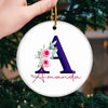 True Friendship Is A Plant Of Slow Growth - Bestie Personalized Custom Ornament - Ceramic Round Shaped - Gift For Best Friends, BFF, Sisters