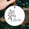 Friends Are Like Flowers That Bloom In The Garden Of Life - Bestie Personalized Custom Ornament - Ceramic Round Shaped - Christmas Gift For Best Friends, BFF, Sisters