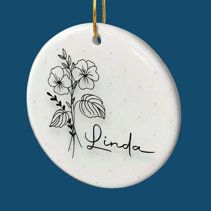 Friends Are Like Flowers That Bloom In The Garden Of Life - Bestie Personalized Custom Ornament - Ceramic Round Shaped - Christmas Gift For Best Friends, BFF, Sisters