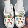 A Spooky Mom Knows How To Brew Up Fun - Family Personalized Custom Fluffy Slippers - Halloween Gift For Mom, Grandma