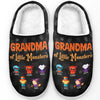 Halloween Isn’t Scary With A Mom Like Mine - Family Personalized Custom Fluffy Slippers - Halloween Gift For Mom, Grandma