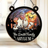 This Halloween Is Ours - Family Personalized Window Hanging Suncatcher - Halloween Gift For Family Members