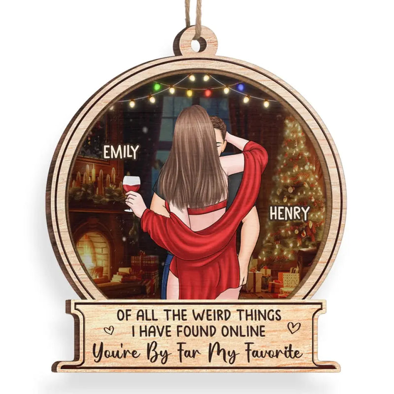 I Would Rather Share One Lifetime With You - Couple Personalized Custom Ornament - Wood Custom Shaped - Christmas Gift For Husband Wife, Anniversary
