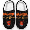 Halloween Isn’t Scary With A Mom Like Mine - Family Personalized Custom Fluffy Slippers - Halloween Gift For Mom, Grandma