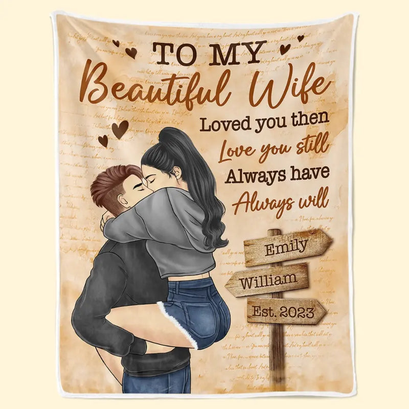 Our Hearts Speak The Same Language - Couple Personalized Custom Blanket - Gift For Husband Wife, Anniversary