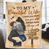 Our Hearts Speak The Same Language - Couple Personalized Custom Blanket - Gift For Husband Wife, Anniversary