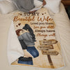 Our Hearts Speak The Same Language - Couple Personalized Custom Blanket - Gift For Husband Wife, Anniversary