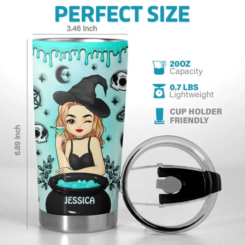 Custom Name Funny Witch Gifts for Women - Personalized Tumbler