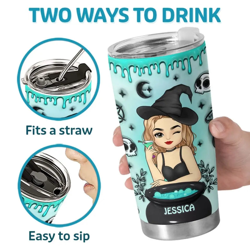 Custom Name Funny Witch Gifts for Women - Personalized Tumbler