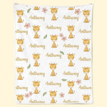 Custom Name Giraffe Gifts for Kids - Personalized Blanket