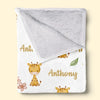 Tall Dreams Start With Tiny Giraffe Legs - Family Personalized Custom Baby Blanket - Gift For Baby Kids, Newborn Baby