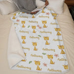Custom Name Giraffe Gifts for Kids - Personalized Blanket