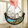 Spooky Season Is Here - Family Personalized Window Hanging Suncatcher - Halloween Gift For Family Members