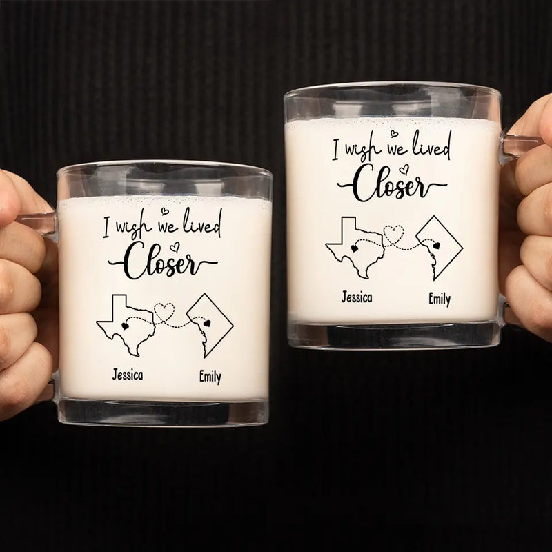 By Chance We Met, By Choice We Become Friends - Bestie Personalized Custom Glass Mug - Gift For Best Friends, BFF, Sisters