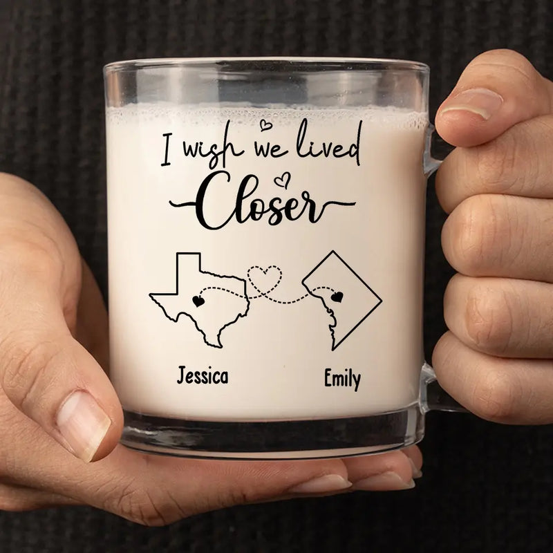 By Chance We Met, By Choice We Become Friends - Bestie Personalized Custom Glass Mug - Gift For Best Friends, BFF, Sisters