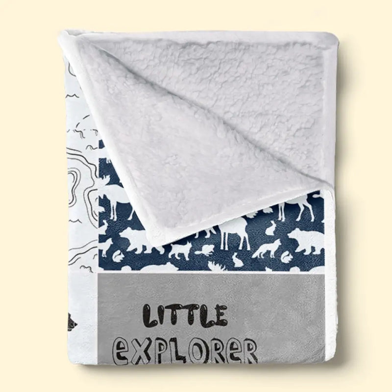 Be Brave Little Explorer - Family Personalized Custom Baby Blanket - Gift For Baby Kids, Newborn Baby