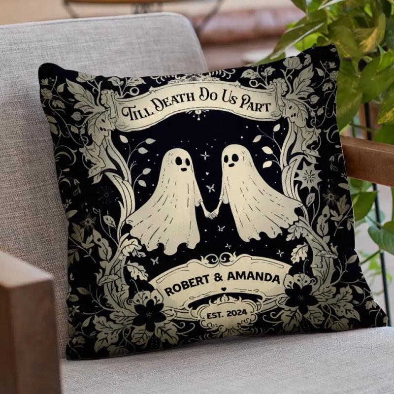Hanging With My Boo - Couple Personalized Custom Pillow - Halloween Gift For Husband Wife, Anniversary