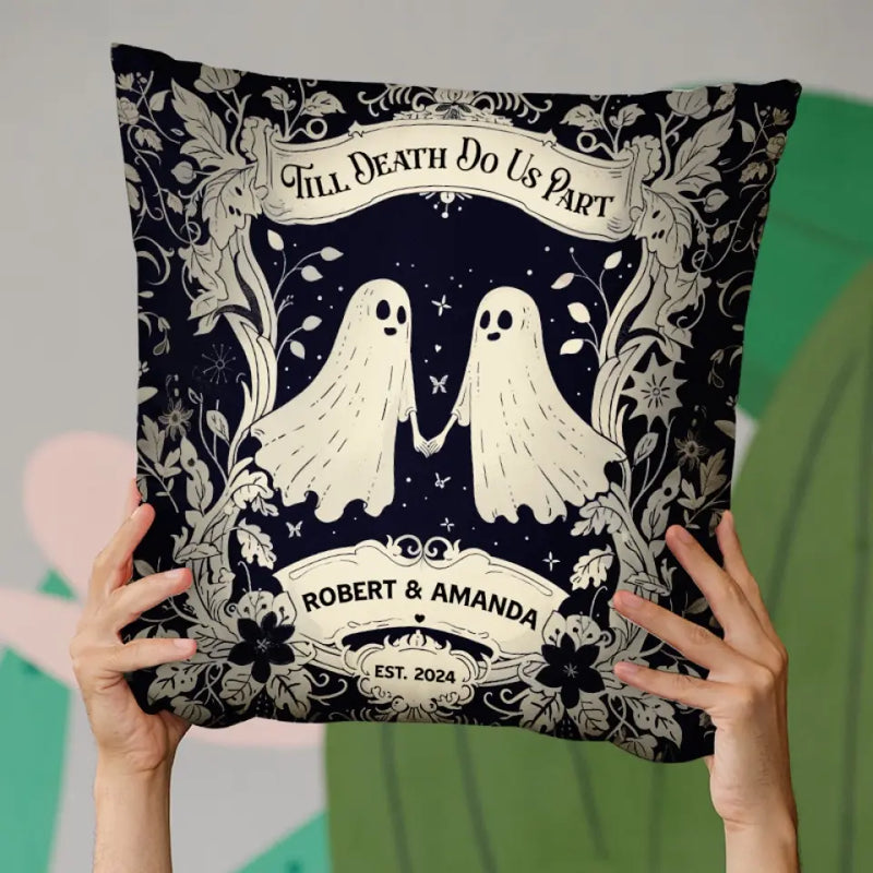 Hanging With My Boo - Couple Personalized Custom Pillow - Halloween Gift For Husband Wife, Anniversary
