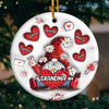Grandma's Love Is The Sweetest Gift Of All - Family Personalized Custom 3D Inflated Effect Printed Ornament - Ceramic Round Shaped - Christmas Gift For Mom, Grandma