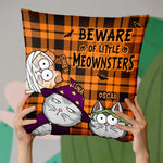 Custom Name Halloween Cat Gifts for Cat Lovers - Personalized Pillow