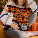 Custom Name Halloween Cat Gifts for Cat Lovers - Personalized Pillow