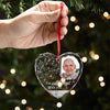 Custom Photo I'm Always With You - Memorial Personalized Custom Heart Glass Ornament - Sympathy Gift, Christmas Gift For Family Members