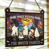 Home Sweet Haunted Home - Family Personalized Window Hanging Suncatcher - Halloween Gift For Family Members