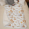 Small But Mighty, Like A Baby Elephant - Family Personalized Custom Baby Blanket - Gift For Baby Kids, Newborn Baby